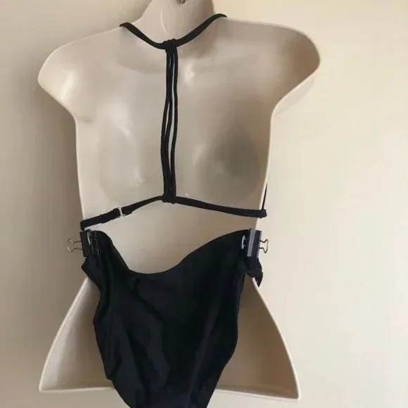 NWT Bikini Bundle (2 Suits) – Black Strappy + Forest Green Cut-Out | Size S/XS–S - Picture 4 of 13